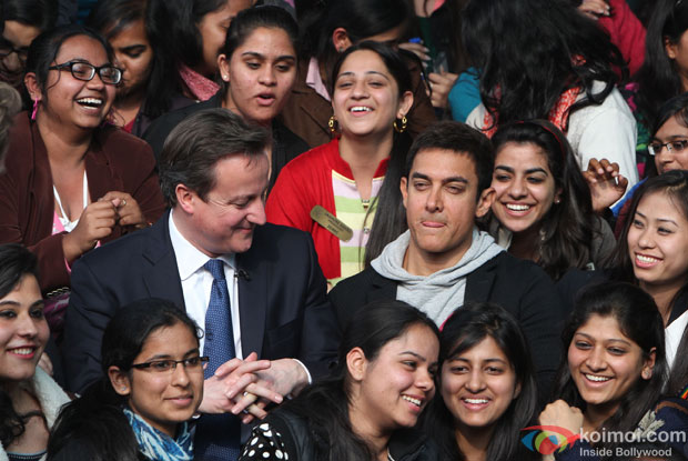 Aamir Khan with British Prime Minister David Cameron
