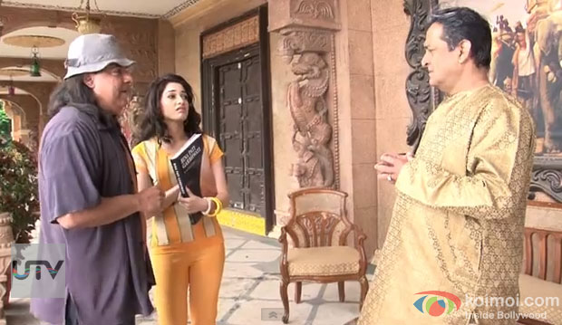 Sajid Khan, Tamannaah and Mahesh Manjrekar on the sets of Himmatwala Movie