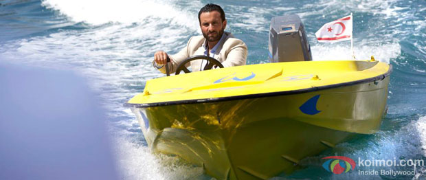 Saif Ali Khan in a still from Race 2 Movie