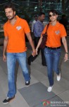 Ritesh Deshmukh and Genelia D'Souza Deshmukh with CCL Team Veer Marathi returns from Ranchi Pic 2