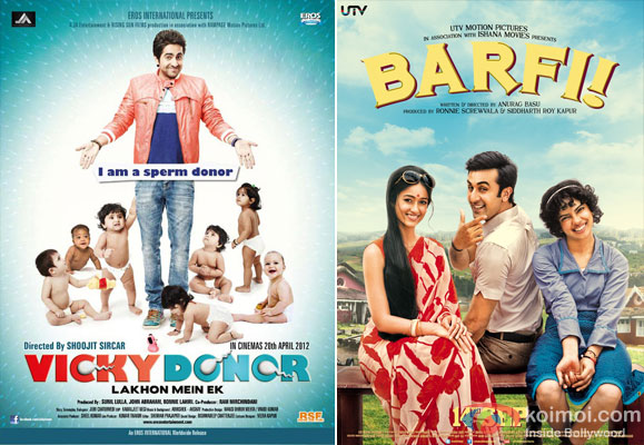 Vicky Donor and Barfi! Movie Poster