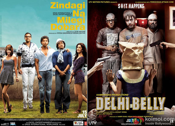 Zindagi Na Milegi Dobara and Delhi Belly Movie Poster