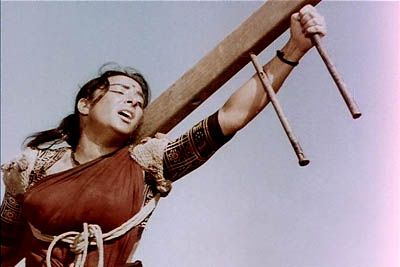 Nargis in a still from Mother India Movie