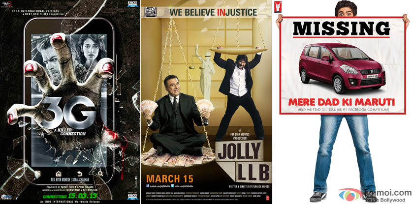 3G, Jolly LLB and Mere Dad Ki Maruti Movie Poster