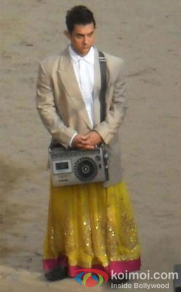 On the sets of P.K. Movie
