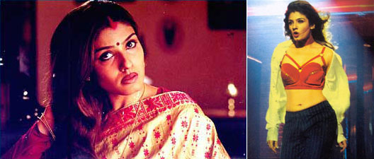 Raveena Tandon in a still from Daman and Aks Movie