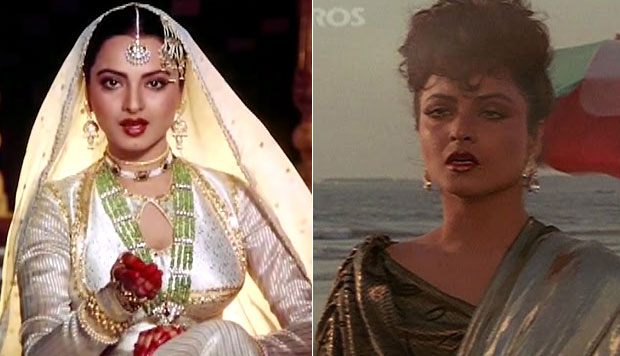 Rekha in a still from Umraao Jaan and Khoon Bhari Maang Movie