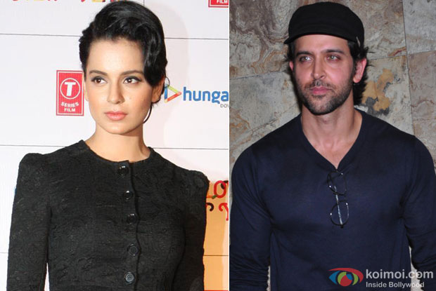 Kangana Ranaut and Hrithik Roshan