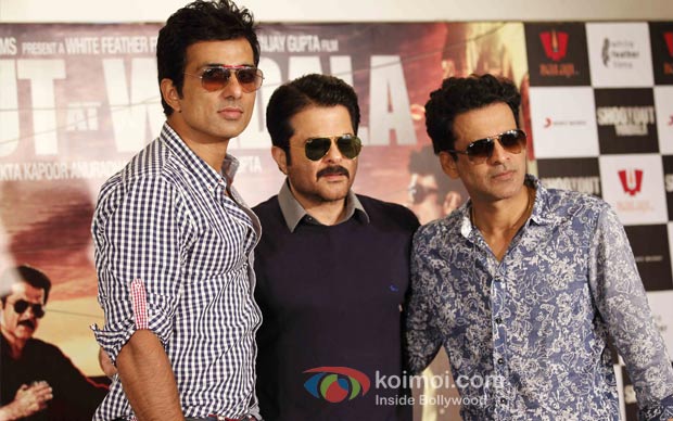 Sonu Sood, Anil Kapoor And Manoj Bajpai At Press Meet of 'Shootout At Wadala' Sonu Sood, Anil Kapoor And Manoj Bajpai At Press Meet of 'Shootout At Wadala'