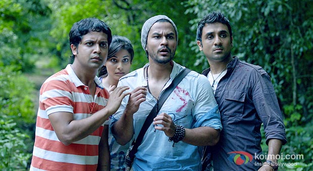 Anand Tiwari, Puja Gupta, Kunal Khemu, Vir Das in Go Goa Gone Movie Stills