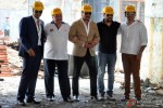 Arjun Kapoor, Rishi Kapoor, Jackie Shroff and Prithviraj Sukumaran during Aurangzeb's Press Meet at a Construction Site Pic 2
