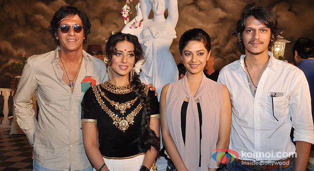 Chunky Pandey, Mahie Gill and Meera Chopra at the Mahurat of 'Gang Of Ghosts'