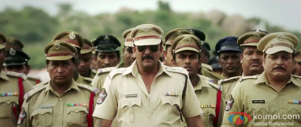 Sanjay Dutt in a still from Policegiri Movie