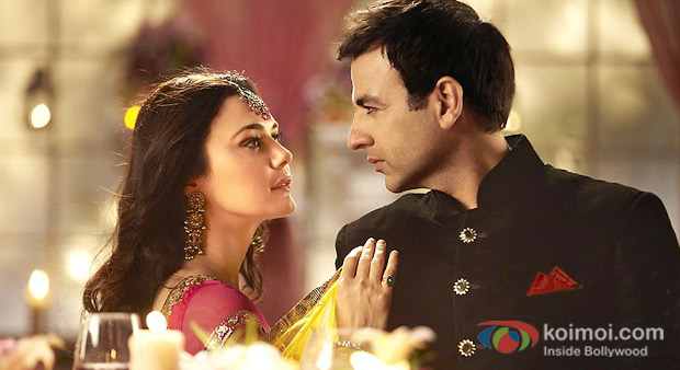 Preity Zinta And Rhehan in a still from Ishkq In Paris Movie