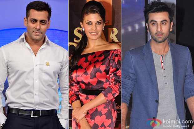 Salman Khan, Jacqueline Fernandez and Ranbir Kapoor Salman Khan, Jacqueline Fernandez and Ranbir Kapoor