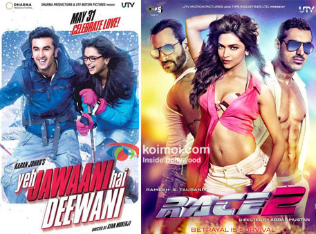 Yeh Jawaani hai Deewani And Race 2 Movie Poster