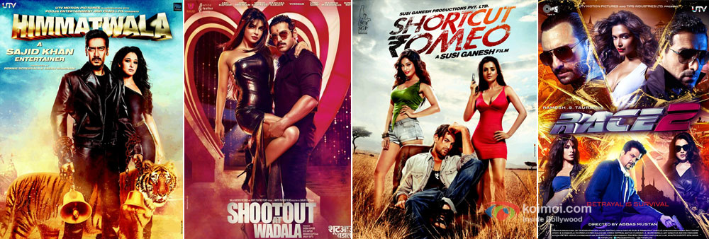 Himmatwala, Shootout At Wadala, Shortcut Romeo And Race 2 Movie Posters