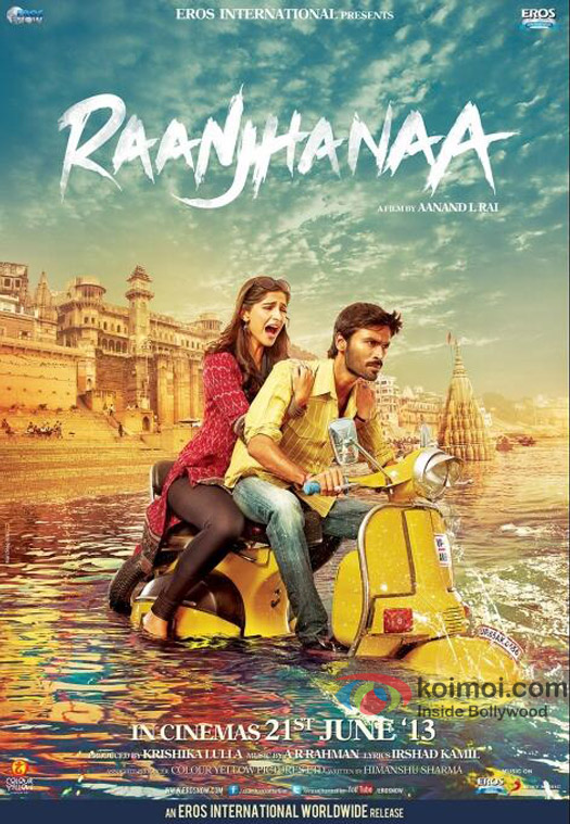 Sonam Kapoor and Dhanush in Raanjhanaa New Poster