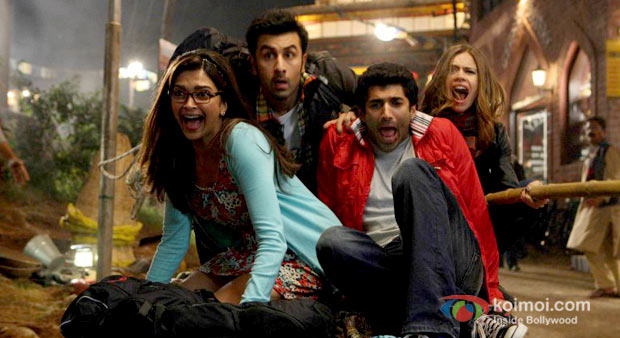 Ranbir Kapoor, Deepika Padukone, Kalki Koechlin and Aditya Roy Kapur in Yeh Jawaani Hai Deewani  Movie Stills