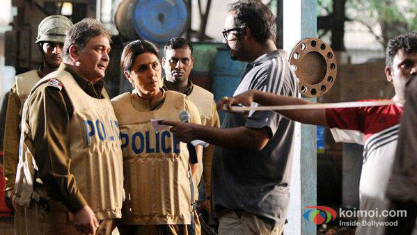 Rishi Kapoor And Neetu Kapoor on The Sets of Besharam