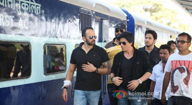 Rohit Shetty And Shah Rukh Khan on The Sets Chennai Express