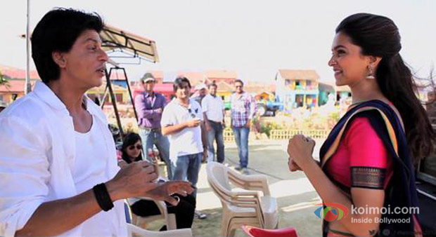 Shah Rukh Khan And Deepika Padukone on The Sets Chennai Express