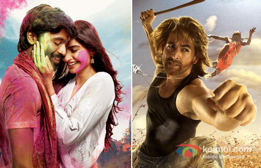 Dhanush And Sonam Kapoorin Raanjhanaa And Neil Nitin Mukesh In Shortcut Romeo Movie Poster