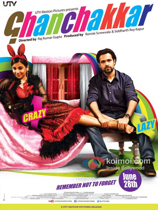 Vidya Balan and Emraan Hashmi in Ghanchakkar Movie Poster