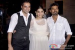 Abhay Deol, Sonam Kapoor And Dhanush at the success bash of 'Raanjhanaa'