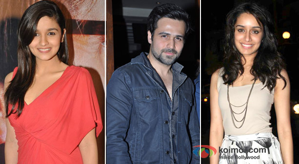 Alia Bhatt, Emraan Hashmi And Shraddha Kapoor Alia Bhatt, Emraan Hashmi And Shraddha Kapoor
