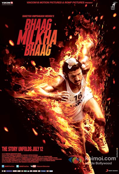 Farhan Akhtar in Bhaag Milkha Bhaag Movie Poster