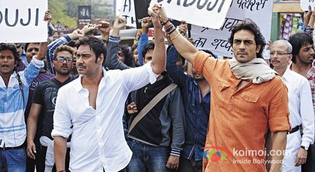 Ajay Devgn And Arjun Rampal in Satyagraha Movie Stills