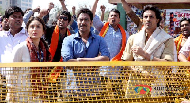 Kareena Kapoor, Ajay Devgn And Arjun Rampal In Satyagraha Movie Stills