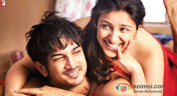 Sushant Singh Rajput And Parineeti Chopra in Shuddh Desi Romance Movie Stills