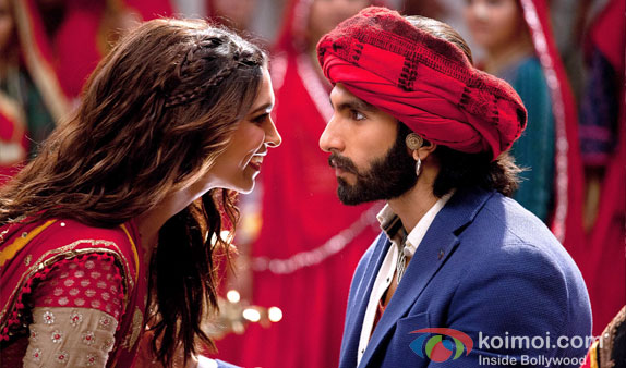 Deepika Padukone And Ranveer Singh in a still from Ramleela 