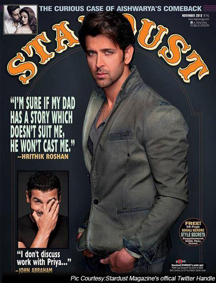 Hrithik Roshan on a Stardust Magazine Cover