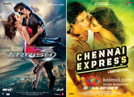Krrish 3 and Chennai Express Movie Poster