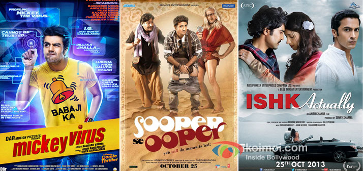 Mickey Virus, Sooper Se Ooper And Ishk Actually Movie Poster