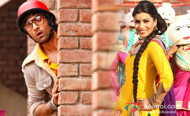 Ranbir Kapoor And Pallavi Sharda in a still from Besharam