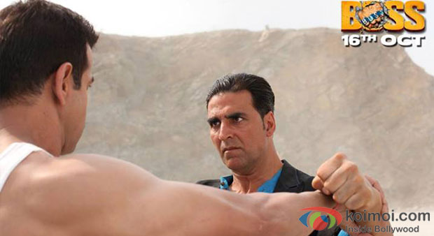 Ronit Roy And Akshay Kumar in Boss Movie Stills