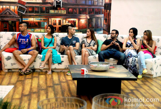 Sangram Singh, Ratan Rajput, Shilpa Sakhlani, VJ Andy, Kamya Punjabi And Pratyusha Banerjee in Bigg Boss 7