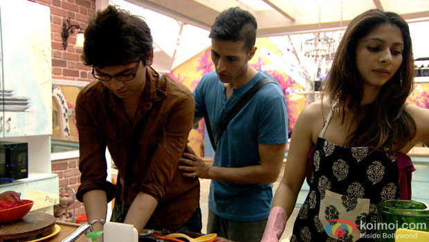 Apurva Trying To Calm Vivek (Bigg Boss 7's House)