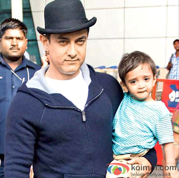 Aamir Khan with his son Azad Khan
