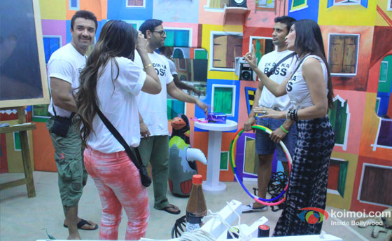 Ajaz Khan, VJ Andy, Sangram Singh and Sofia Hayat in Bigg Boss 7 Ajaz Khan, VJ Andy, Sangram Singh and Sofia Hayat in Bigg Boss 7