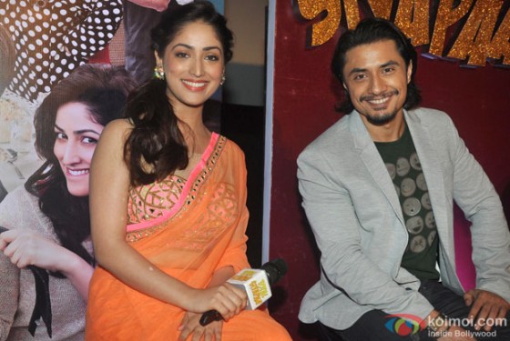 Ali Zafar and Yami Gautam during the trailer launch of 'Total Siyapaa' Pic 1