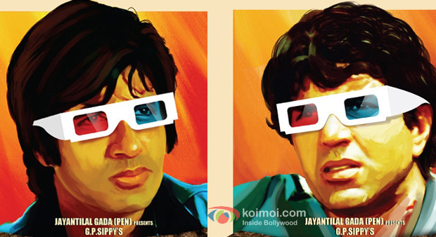 Amitabh Bachchan and Dharmendra in Sholay 3D