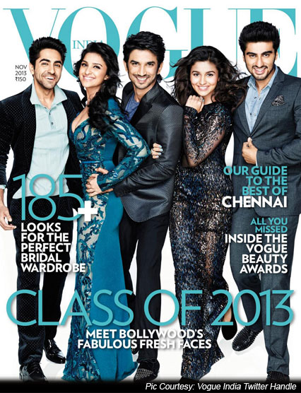Ayushmann Khurrana, Parineeti Chopra, Sushant Singh Rajput, Alia Bhatt and Arjun Kapoor
