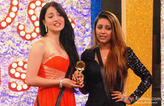 Elli Avram and Pratyusha Banerjee in Bigg Boss 7