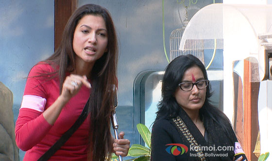 Gauhar Khan and Kamya Panjabi in Bigg Boss 7