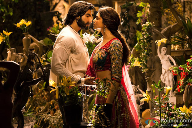 Ranveer Singh and Deepika Padukone in a still from Ramleela